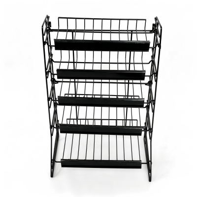 Supermarket hardware store drainage display products: folding promotion cage+multi-layer front desk promotion rack
